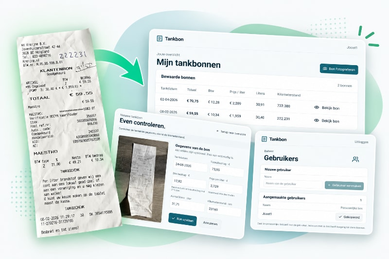 Van Kassabon naar Tankbon-app